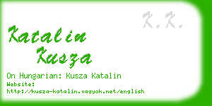 katalin kusza business card